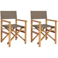 Syfax Regiestuhl 100% Polyester mit solidem Teak