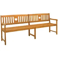 vidaXL Bank Outdoor Natur 220 x 55,5 x 90 cm Massivholz Akazie