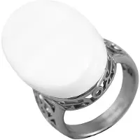 Akzent Fingerring "Wanja, langlebig" Gr. 54, silber (silberfarbig), Fingerringe, Damen, 54, Edelstahl, Fingerring
