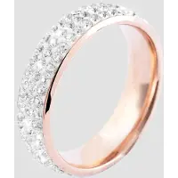 Akzent Fingerring "Danise, langlebig" Gr. 60, rosa (roségoldfarbig), Fingerringe, Damen, 60, Edelstahl, Fingerring
