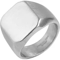 Akzent Siegelring "Miso, langlebig" Gr. 54, silber (silberfarbig), Fingerringe, Herren, 54, Edelstahl, Siegelring