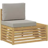 Syfax Outdoor End Sofa Massivholz Akazie Weiß