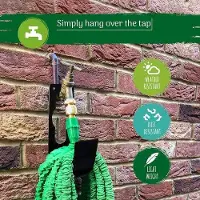 OEM Gartenhose 85 Zoll stahl Gartenarbeit Haken - flexible erweiterbare Gartenhaken für Garten außen schwarz Gartenschlauch Haken
