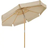 Markenlos Balkonparasol 300 cm - Rechteckig - UV-Schutz bis UPF 50+ - Beige
