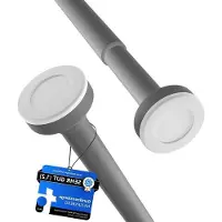 OEM Metallische Teleskopstange 70-120 cm aus Rostfreiem Stahl Ø25 mm in Grau