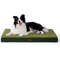OEM Orthopädisches Hundebett für mittelgroße Hunde - 91x69x7,6cm weiches Hundekissen, waschbares Hundematratzen in dunkelgrün für mittelgroße Hunde