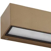 LUCANDE LED-Außenwandleuchte Lengo, 50cm, braun, down, 3000K