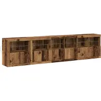 vidaXL LED-Sideboard Altholz 283 x 37 x 67 cm Holzwerkstoff