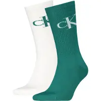 Calvin Klein Socken JEANS "CKJ MEN SOCK 2P MONOGRAM", Herren, Gr. 39-42, grün (jade grün), Baumwollmischung, normal, Socken Socken, mit verstärkter Ferse, komfortable Frotteesohle