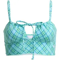 Roxy Tankini-Top "Printed Essentials Tank Top", Damen, Gr. XL, grün (katydid as if plaid), Obermaterial: 85% Polyester, 15% Elasthan., Bikini-Oberteile Tankini-Top