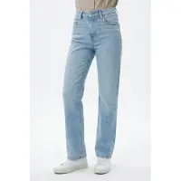 Calvin Klein Jeans High Rise Straight Lucid Jean Lapis Sky Größe: W28 | Straight Jeans Outlet | Damen