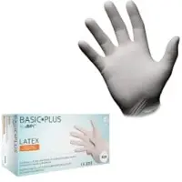 Ampri BASIC-PLUS Latexhandschuhe, puderfrei, weiß 01039-XS , 1 Karton = 10 Packungen à 100 Stück, Größe XS