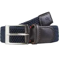 Lerros Ledergürtel "Gürtel *Harvey*", Herren, Gr. 90, blau (navy), Materialmix, Gürtel Ledergürtel