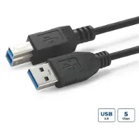Microconnect USB3.0AB5B, 5 m, USB A, USB B, USB 3.2 Gen 1 (3.1 Gen 1), Schwarz