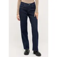 ANGELS Relax-fit-Jeans "LIZ", Damen, Gr. 40, Länge 30, blau (schwarz indigo), Denim/Jeans, Obermaterial: 91% Baumwolle, 6% Polyester, 3% Elasthan, relaxed fit lang, Jeans Relax-fit-Jeans