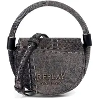Replay Umhängetasche Handtasche Crossbody Bag Washed Black schwarz