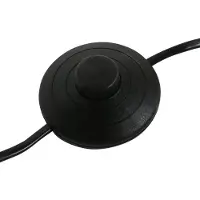 Steinhauer Stehlampe Stang, schwarz/Leinen weiß, Höhe 160 cm, E27