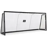 Exit Forza Fußballtor Garten 500x200 cm, extra groß mit 5x2 m, Stahlrahmen mit Erdankern und Ankerrohren für festen Stand, Schwarz