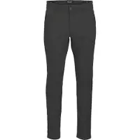 Jack & Jones Chinohose "JPSTMARCO BOWIE WINTER CHINO SN", Herren, Gr. 30, Länge 30, grau (dunkelgrau detail:herringbone), Web, Obermaterial: 100% Baumwolle, unifarben, slim fit lang, Hosen Chinohose