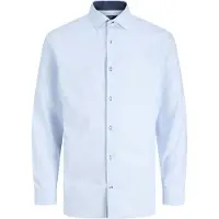 Jack & Jones Langarmhemd "JPRBLAPARKER DETAIL L/S SHIRT NOOS", Herren, Gr. S, N-Gr, blau (cashmere blau), Web, Obermaterial: 100% Baumwolle, unifarben, slim fit normal, Hemden Langarmhemd
