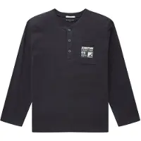 Tom Tailor Regular Printed Henley Langarm-t-shirt