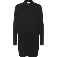 Kaffe Midikleid "Damen Kleid KAlizza", Damen, Gr. XS, N-Gr, schwarz (schwarz deep), Obermaterial: 80% Viskose CV. 20% Nylon NY., Kleider Midikleid