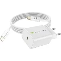 Avizar Mayaxess, 20W Netzteil für Galaxy S21 + USB-C Kabel 1m, Weiß