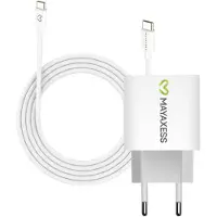 Avizar Mayaxess, 20W Netzteil für Galaxy S22 Ultra + USB-C Kabel 1m, Weiß