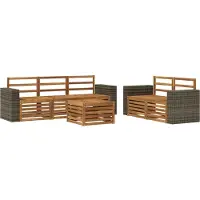 vidaXL Outdoor-Sofagarnitur 6 stk. Natur Massivholz Akazie