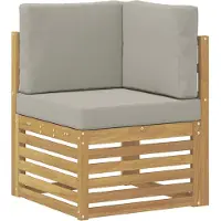 vidaXL Outdoor-Sofagarnitur 10 stk. Weiß und Hellgrau Polyester
