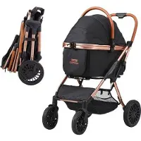 OEM Hundebuggy inklapbar 30kg Wasserfest Schwarz