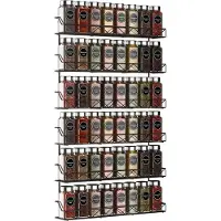 OEM Kräuterregal aus Metall, Chrom, schwarz, groß, 2er-Set