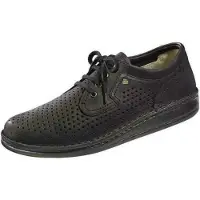 Finn Comfort Baden Herren Schnürschuhe schwarz Nubukleder - Größe: 38