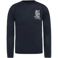 Namuk - Kid's Uil Merino Longsleeve - Merinounterwäsche Gr 128/134 blau