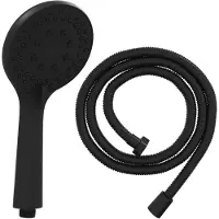 vidaXL Duschkopfset Schwarz 150 cm Edelstahl