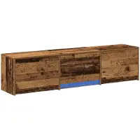 vidaXL Fernsehschrank mit LED 165 x 34 x 40 cm Altholz Holzwerkstoff