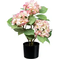 Creativ Green Kunstpflanze "Hortensienbusch", rosa (rosa, creme), H:53cm, Kunstpflanzen, Kunstpflanze, mit traumhaft schönen Blüten