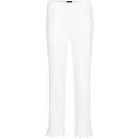 Goldner Schlupfhose "Denimhose mit floraler Spitze" Spitze am Beinabschluss