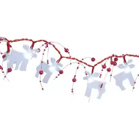 Best Season LED-Lichterkette "Felt Elk" 30teilig Kabel: rot, LED c/w, Timer, 1,75 m, Batterie, 726-27