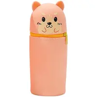 OEM Kawaii Etui, 2-in-1 Siliconen Etui, Cartoon Etui für Mädchen und Jungen, Orangefarbenes Schreibtischgepäck Etui