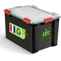 OEM Kunststoff-Opbehandelingsboxen 70L transparent rot hermetisch wasserdicht schließen sich klickend stapelbar stoffschutz BPA-frei WSB-70.