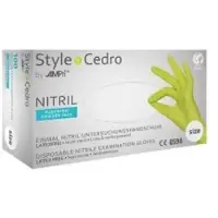 Ampri Style Cedro Nitrilhandschuhe, puderfrei, grün 01176-S , 1 Karton = 10 Packungen à 100 Stück, Größe S