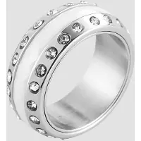 Just Fingerring "Nerma, langlebig" Gr. 60, weiß, Fingerringe, Damen, 60, Keramik, Fingerring