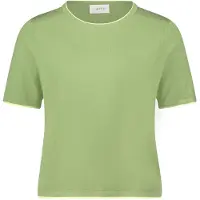 Cartoon Strickpullunder mit Rundhalsausschnitt in Khaki/Yellow | Gr.: 44