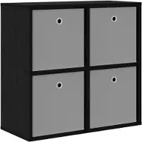 vidaXL Sideboard Schwarz Eichen-Optik 68,5 x 32 x 67 cm