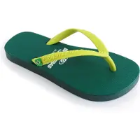 Brasileras Kinder Zehensandalen rutschfester bequem schuhe strand/schwimmbad/stadt grün gelb 33/34 EU - UBCCB-K