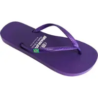 Brasileras Damen Zehensandalen mit rutschfester Sohle bequem schuhe strand/schwimmbad/stadt lila 34/35 EU - UBCLAPRLW