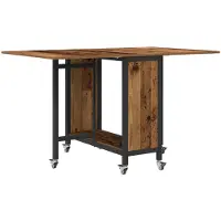 Syfax Faltbarer Esstisch mit Rollen 130 x 80 x 76,5 cm Stahl PB