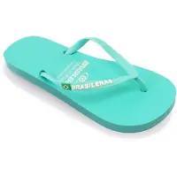 Brasileras Damen Zehensandalen mit rutschfester Sohle bequem schuhe strand/schwimmbad/stadt grünes wasser 34/35 EU - UBCLAWSS19