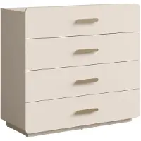Feldmann-Wohnen Schubladenkommode Lorenz Kommode 100x41,5x92,5cm sandbeige mit Schubladen